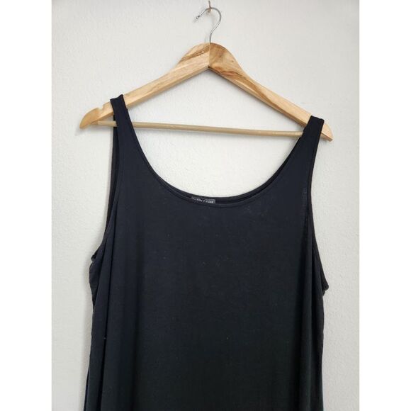 Eileen Fisher Black Scoop Neck Tank Top | Size XL - Picture 2 of 8
